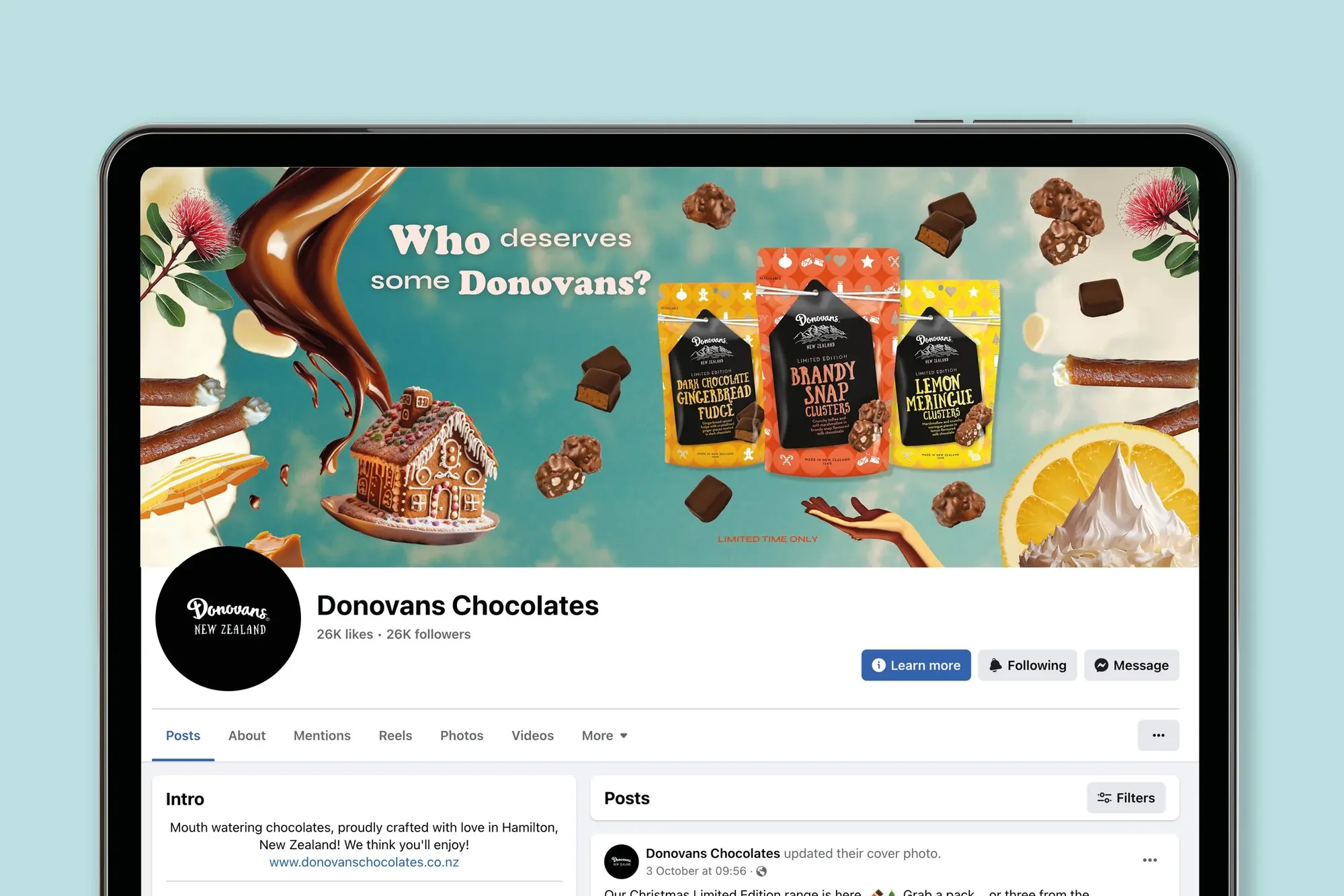 Donovans Facebook Profile