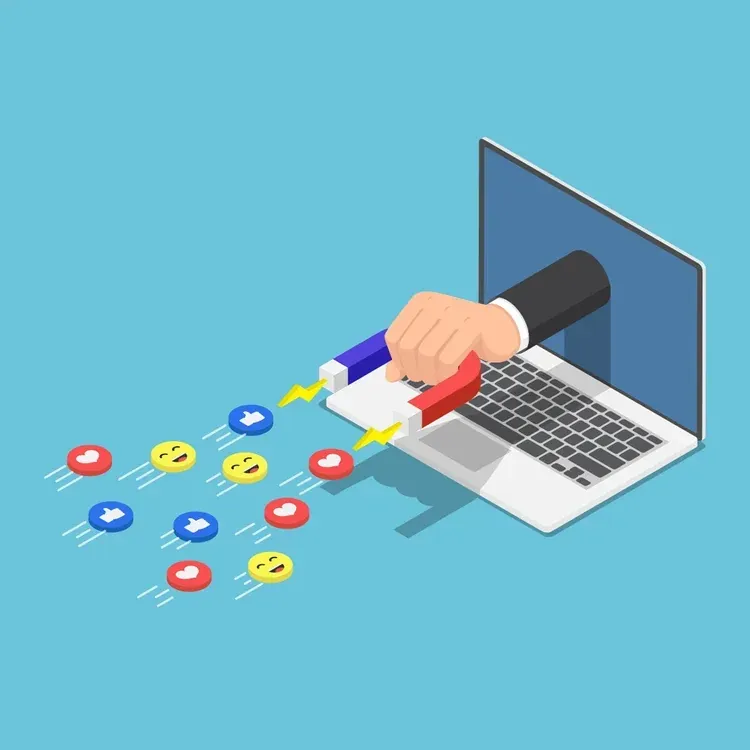 Magnet with social reactions