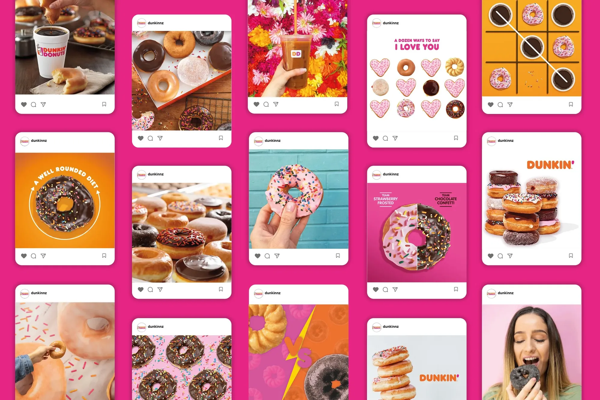 Dunkin’ Donuts paid social campaign